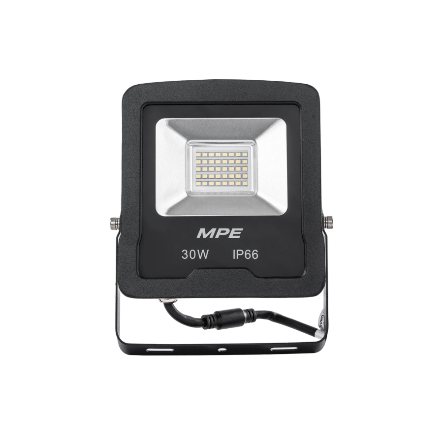 Đèn LED Pha seri FLD5 chính hãng MPE, Thân đèn trước sau đúc nhôm nguyên khối sơn tĩnh điện, lõi chống nước hiện đại