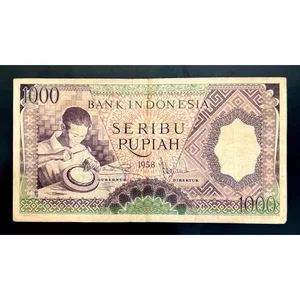 Sưu Tầm/Kỷ niệm Indonesia 1000 Ru.piah 1958