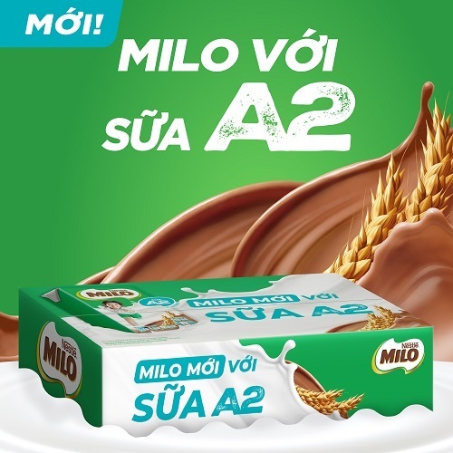 Combo 2 Sữa Lúa Mạch Nestle MILO với sữa A2 MỚI thùng 12 x 110ml (12x4x110ml)