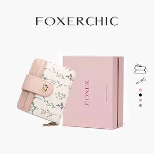 FOXERCHIC Ví Nữ Ví Mini Dành Cho Sinh Viên Thiết Kế Độc Đáo Và Cá Tính Nhiều Ngăn Coin Purse