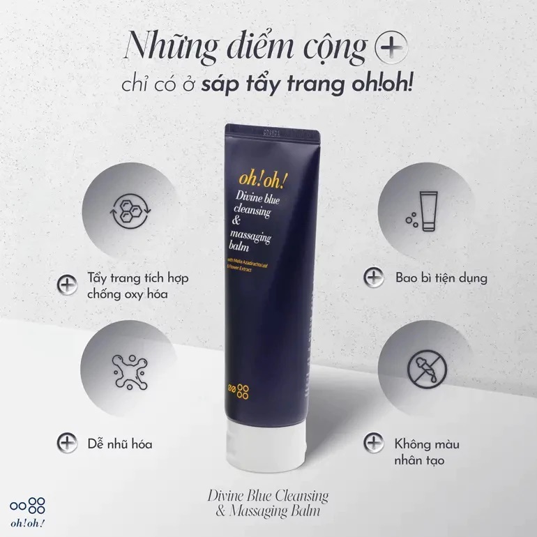 [CHÍNH HÃNG] SÁP TẨY TRANG OH!OH! CLEANSING BALM LÀM SẠCH SÂU TẨY TRANG DỊU NHẸ CHO MỌI LOẠI DA