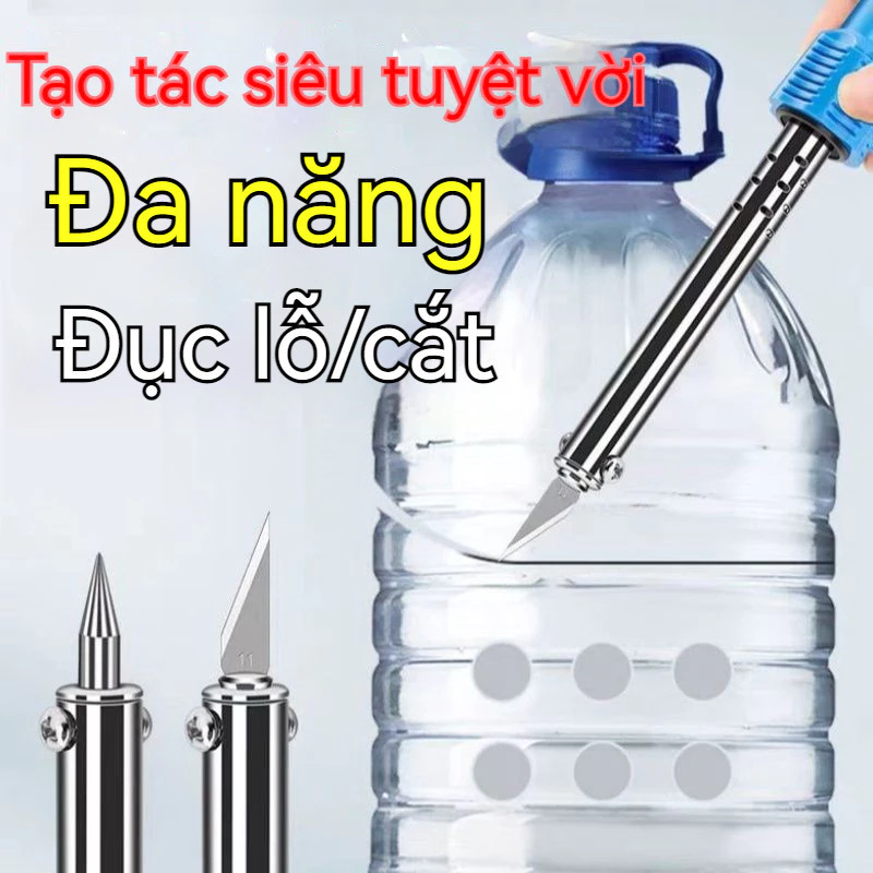 Điện Hàn Sắt Khắc Lưỡi Dao Hoa Đục Lỗ Nóng Cắt Hộ Gia Đình Đa Năng LàmNóng Dao Hàn Công Dụng Kép