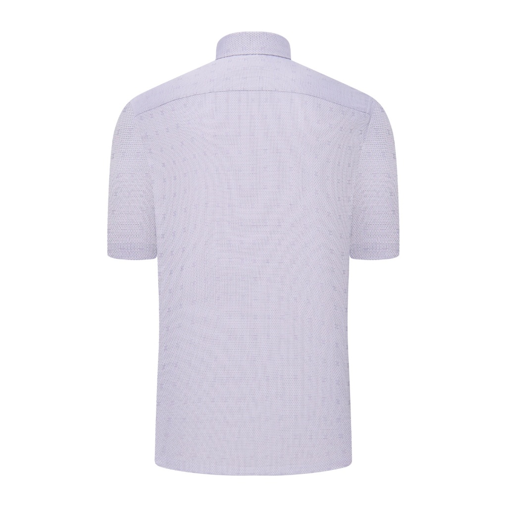 Áo sơ mi ngắn tay vạt ngang SAN SCIARO vải Cotton form REGULAR SS00000061