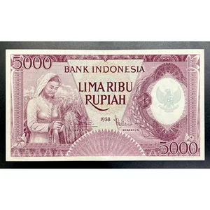Sưu Tầm/ Kỷ niệm Indonesia 5000 Rup.iah 1958 Mới