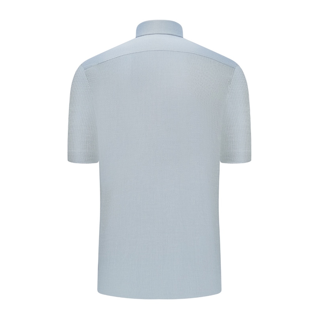 Áo sơ mi ngắn tay vạt tròn SAN SCIARO vải Cotton form REGULAR SS00000062