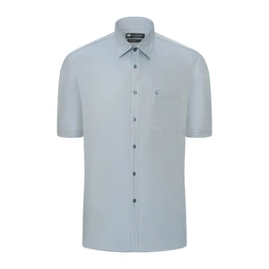 Áo sơ mi ngắn tay vạt tròn SAN SCIARO vải Cotton form REGULAR SS00000062