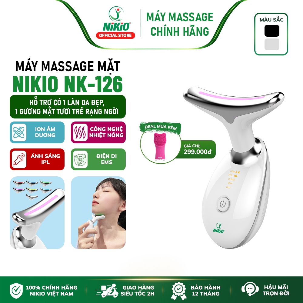 Máy Massage Nâng Cơ Mặt Nikio NK-126 -  Massage Đẩy Tinh Chất Công Nghệ Chống Nhăn Căng Bóng