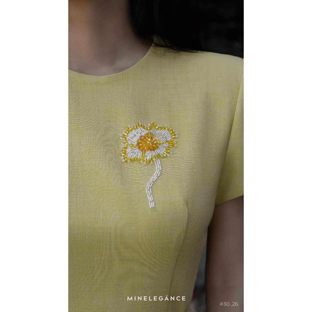 MINELEGÁNCE | SET VÁY THÊU HOA DÁNG DÀI, SANG TRỌNG, THANH LỊCH - MIN30
