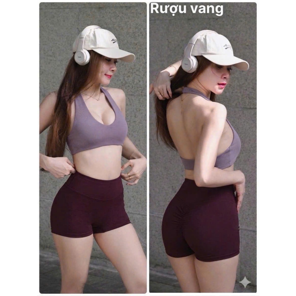 Set Ngắn Yếm Sport Nữ Mix Màu Tập Gym, Yoga, Aerobic, Pilates