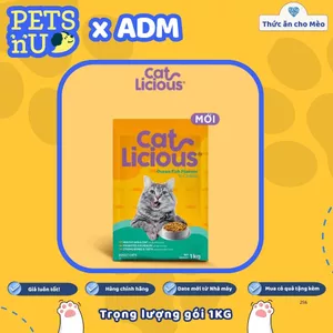 CHÍNH HÃNG] [GIÁ TỐT] [TIẾT KIỆM] [COMBO 10 GÓI] Thức ăn hạt Catlicious cho mèo vị Cá biển túi 1kg