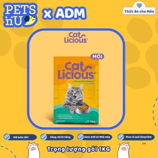 CHÍNH HÃNG] [GIÁ TỐT] [TIẾT KIỆM] [COMBO 10 GÓI] Thức ăn hạt Catlicious cho mèo vị Cá biển túi 1kg
