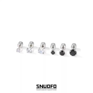 SNUOFO - Khuyên tai Titan Y Tế đá Zirconia - Chăm sóc lỗ tai, thiết kế độc quyền sang trọng, dành cho cả nam và nữ