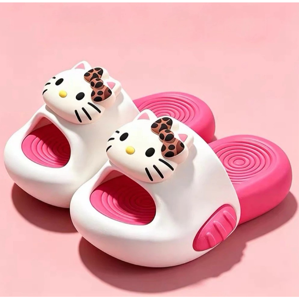 Dép bánh mì thời trang hoạt hình mèo cho bé Gái EVA Siêu Nhẹ Chống Trượt Đế Mềm Êm Chân Đi Học Đi Chơi