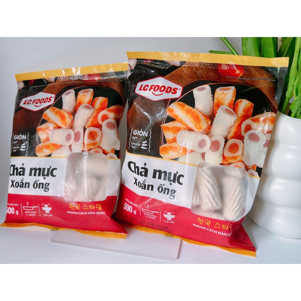 Chả Mực xoắn ống thơm ngon đóng  500g