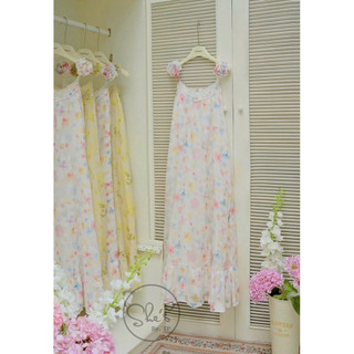 Váy Maxi Suông Voan Tơ 2 Dây Đính Hoa Chuẩn She’s