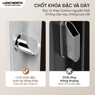 [TẶNG KÉT MINI] Két Sắt Thông Minh Chống Cháy Locksworth Bản mới của ET595 Két Sắt Vân Tay Mật Mã Gia Đình Văn Phòng