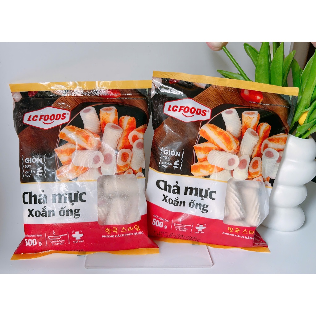 500g chả mực xoắn ống Lacusina