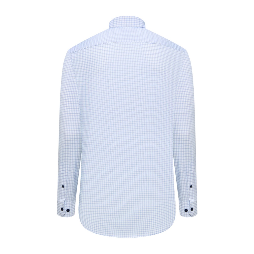 Áo sơ mi dài tay vạt tròn VIETTIEN vải Sen form REGULAR FIT VT00000644
