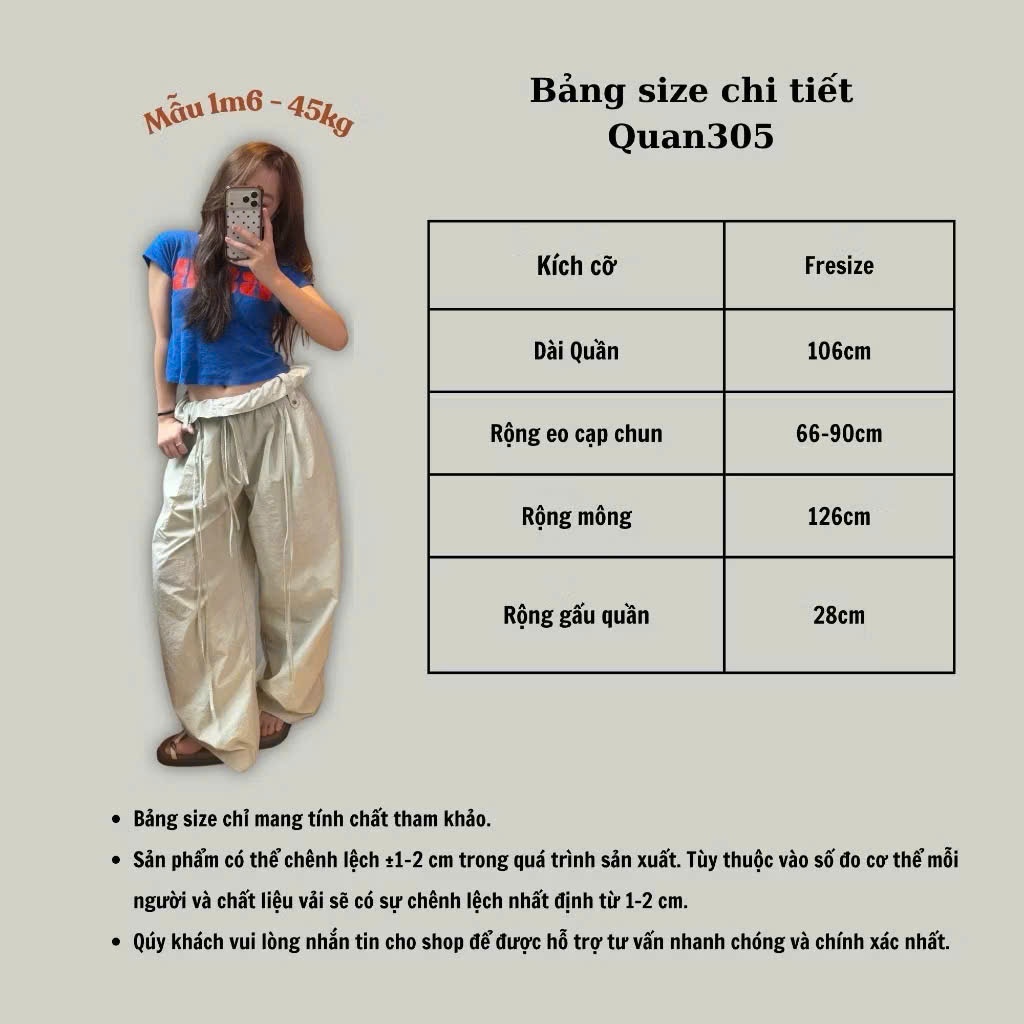 Quần Ống Rộng Nữ Cạp Gập Vải Gió Dáng Cong Phối Dây Buộc Nơ Tôn Dáng Thời Trang Hàn Quốc Joolate 305