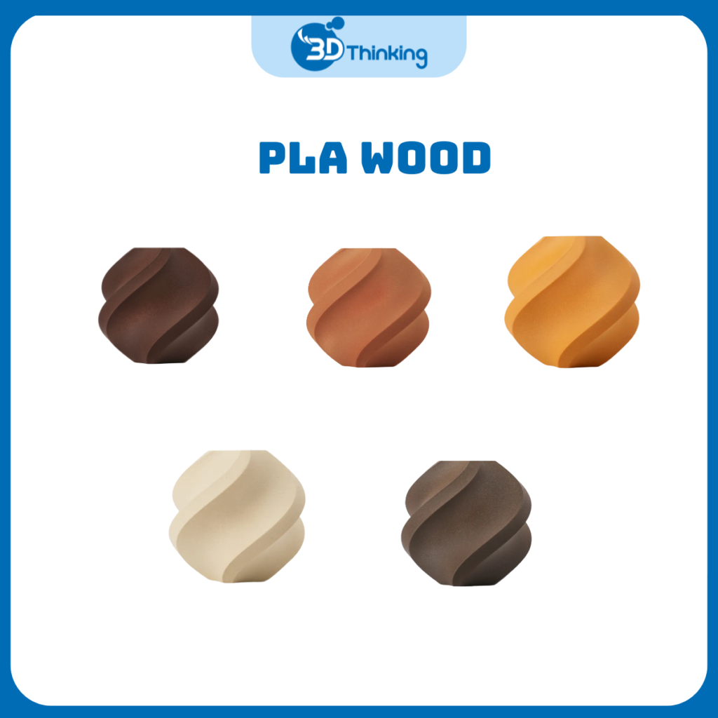 Nhựa in 3D Bambu Lab PLA Wood màu gỗ