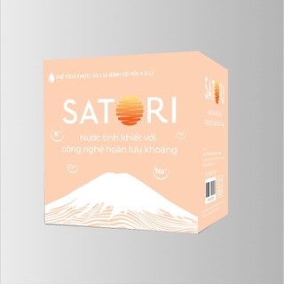 THÚNG 4 BÌNH NƯỚC TINH KHIẾT SATORI 5L CÓ VÒI - CÔNG NGHỆ HOÀN LƯU KHOÁNG TỰ NHIÊN