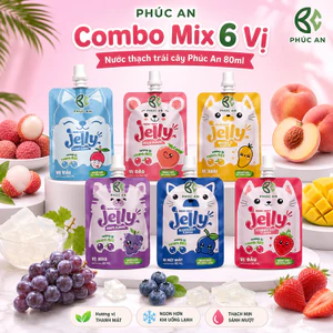 Combo mix vị Nước Thạch Trái Cây Phúc An - giải khát cho bé mùa hè 2026,dạng túi có vòi hút tiện lợi