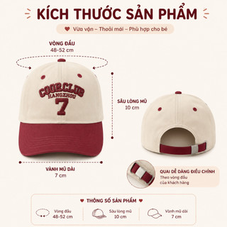 Mũ cho bé HAZIN thêu chữ Dolphin từ 3-10 tuổi phong cách Hàn Quốc, mũ lưỡi trai cho bé trai và bé gái thời trang cá tính