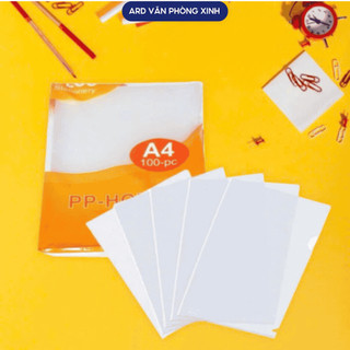Xấp 100 cái bìa lá A4 PLUS đựng tài liệu nhựa trong suốt, bìa hồ sơ đựng tài liệu hồ sơ giấy tờ văn phòng