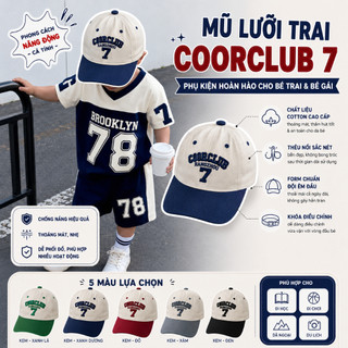Mũ Lưỡi Trai Trẻ Em 3-10Tuổi Form Cứng/Mềm, Nón Kết Bé Trai Bé Gái Chất Kaki Cao Cấp Điều Chỉnh Size