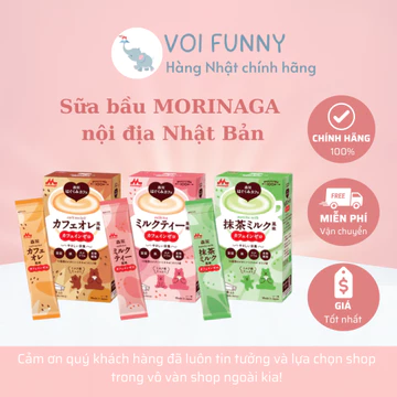 [CHÍNH HÃNG] - MẪU MỚI - Sữa bầu Morinaga, sữa cho bà bầu Nhật Bản 10 gói x 18g date 2027