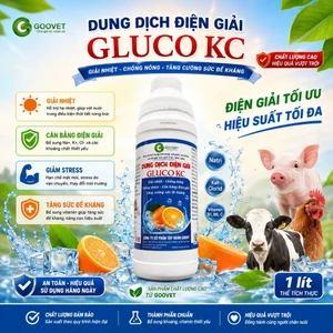 điện giải gluco kc. thuốc bổ cho vật nuôi chai 1 lit