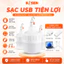 Đèn Tích Điện Trụ Trắng - Dùng Mưa Bão, Cúp Điện, Công Nghệ LED Tiết Kiệm Điện