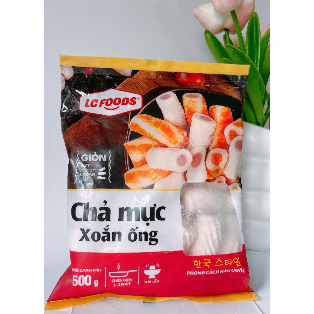 Chả Mực xoắn ống thơm ngon đóng  500g
