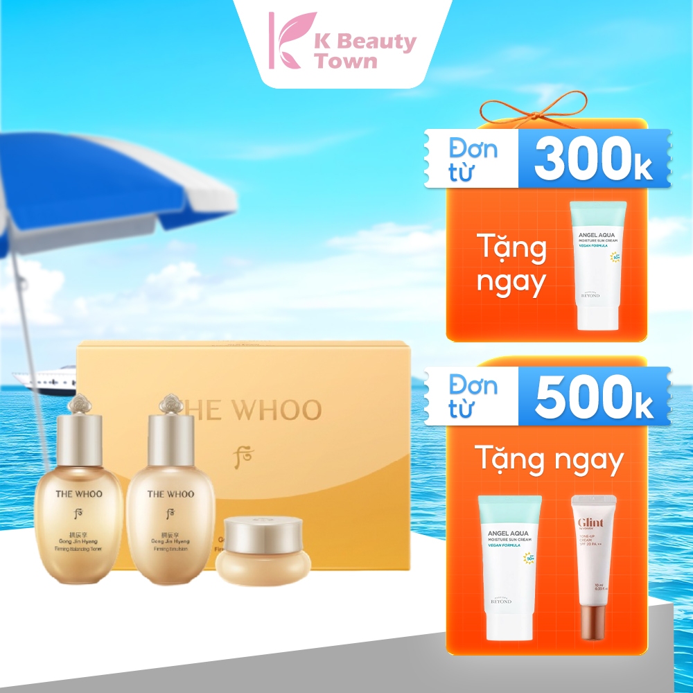 Bộ dưỡng da ẩm chống lão hóa 3 bước The Whoo Gongjinhyang Firming 3pcs mini