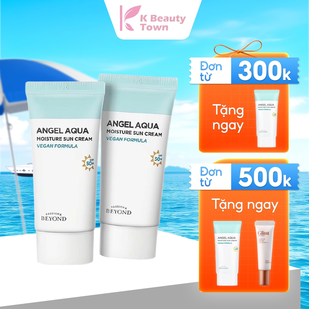 [DATE 8/2026] Kem chống nắng thuần chay Beyond Angel Aqua Moisture Sun Cream SPF 50+/PA++ 50ml