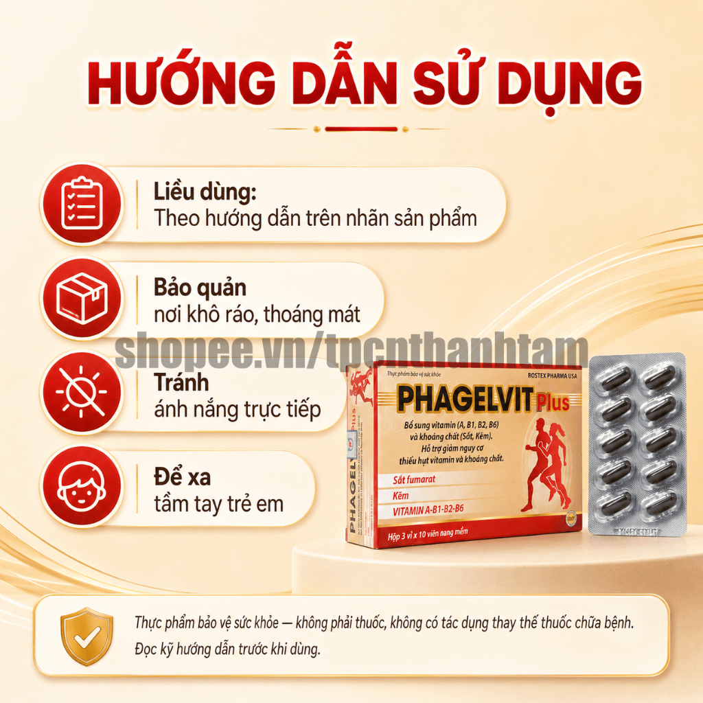 Vitamin tổng hợp PHAGELVIT PLUS bồi bổ cơ thể, tăng cường sức đề kháng - Hộp 30 viên