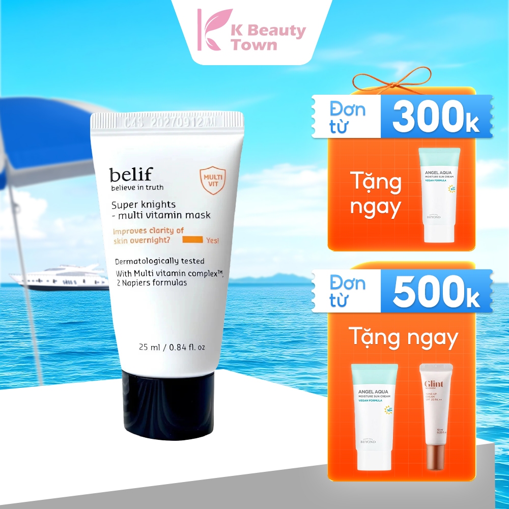 Mặt nạ ngủ dưỡng ẩm và phục hồi da chuyên sâu belif Multi Vitamin Mask 25ml x K Beauty Town
