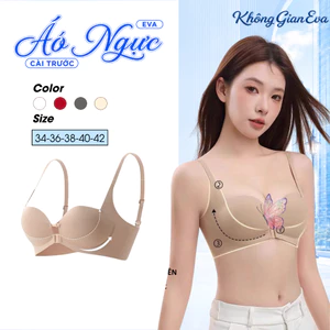 Áo Ngực Cài Trước 2 Móc Cài Gom Ngực Tạo Khe Bản Lưng Khoét U Mặc Áo Cổ V Đầm Hở Lưng 1825