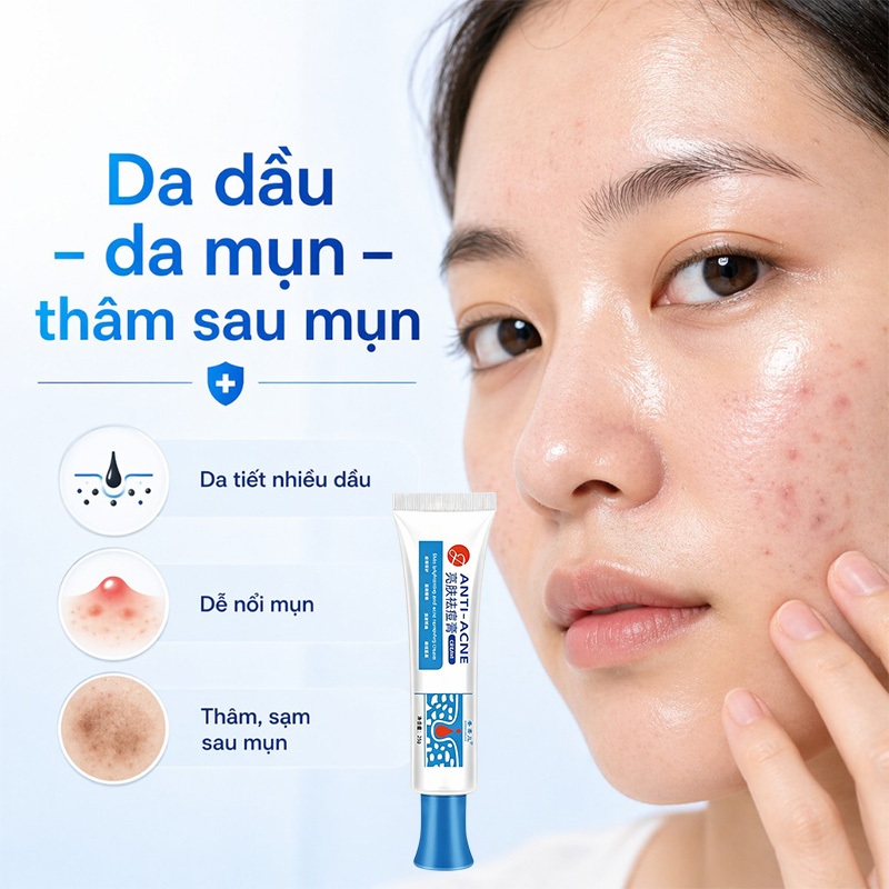 Kem chấm mụn 2 trong 1 giảm sưng đỏ thâm mụn, kháng khuẩn, làm sạch da cho mụn tuổi dậy thì
