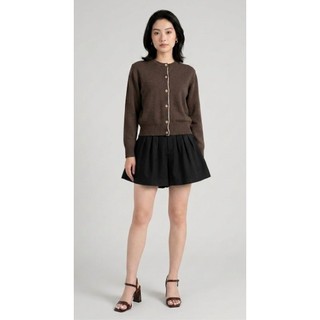 [HOẢ TỐC] Áo Len Cardigan Nữ Dài Tay Cổ Tròn Phong Cách Hàn Quốc | Cardigan 02
