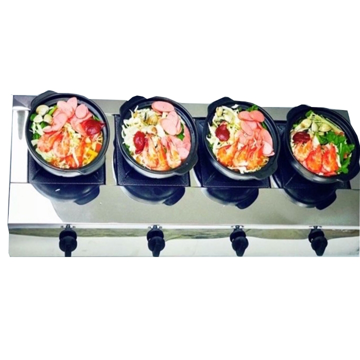 Bếp ga 4 họng ngang chuyên bánh xèo, cơm niêu, mỳ cay