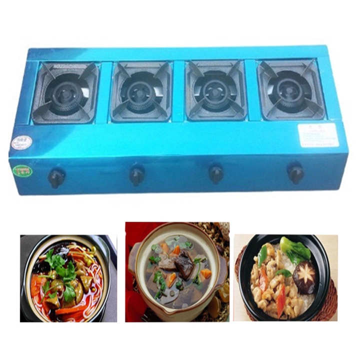 Bếp ga 4 họng ngang chuyên bánh xèo, cơm niêu, mỳ cay