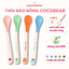 Thìa báo nóng Cocobear cảm biến khi gặp nóng cho bé 5m+, Thìa ăn dặm báo nóng Tootie kèm hộp đựng
