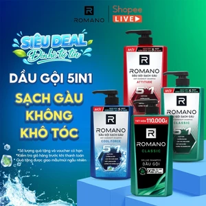Dầu gội nam Romano sạch gàu / hương nước hoa / Gen Z 610g / 650g / 900g - LIVE