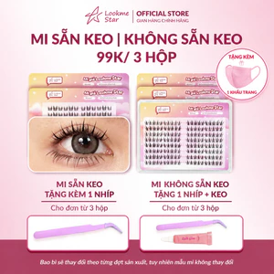 Lookme Star Việt Nam- Lông Mi giả sẵn kèo vỉ to (tặng 1 nhíp/đơn từ 3 hộp)