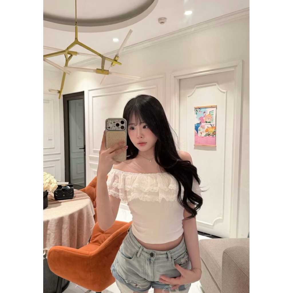 𝑺𝒔𝒖.𝑺𝒕𝒖𝒅𝒊𝒐 [CÓ SẴN-RẺ VÔ ĐỊCH] ÁO TRỄ VAI ĐIỆU BÈO TẦNG HÀNG L1