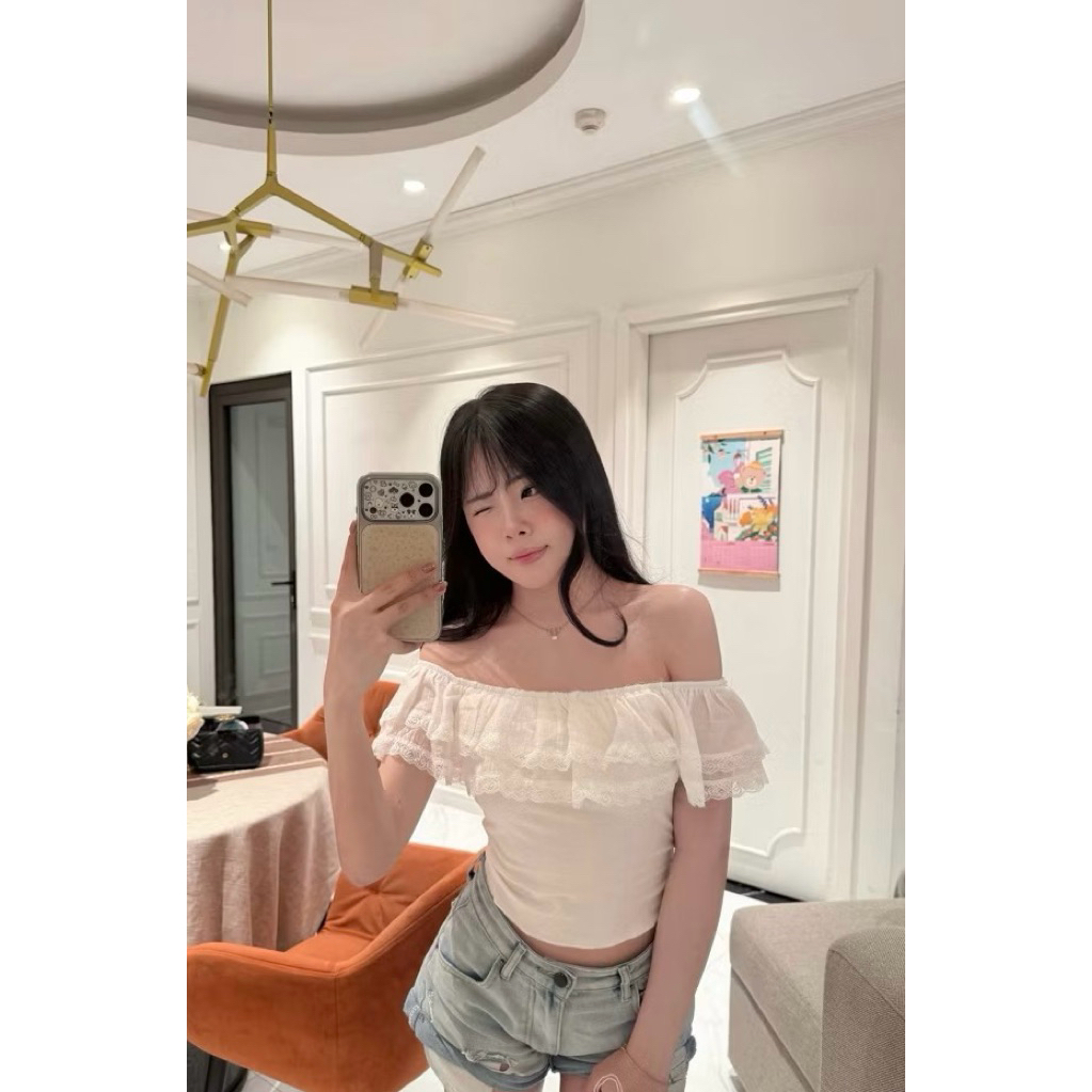 𝑺𝒔𝒖.𝑺𝒕𝒖𝒅𝒊𝒐 [CÓ SẴN-RẺ VÔ ĐỊCH] ÁO TRỄ VAI ĐIỆU BÈO TẦNG HÀNG L1