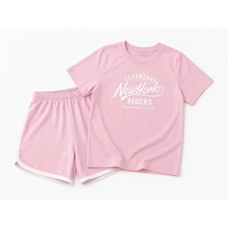 Bộ đồ bé gái ESH26S010R | NewYork Riders | 9-14 tuổi | 60% Cotton 40% Poly | Mềm mại thoáng mát | WooKids