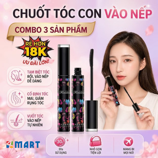 Combo 3 Cây Mascara chuốt tóc con vào nếp, cây chải, vuốt tóc mái cho nam nữ, gel chải tóc mai vào nếp.