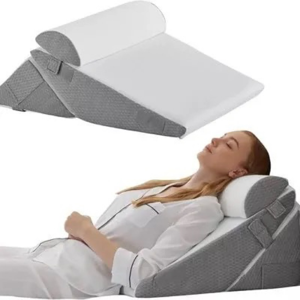 Gối ngủ nằm sấp chống trào ngược dạ dày đệm tựa lưng gác chân cao su non vỏ tháo rời